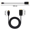 1.8M 6 Feet HDMI Male to VGA Male Cable for Computer, Laptop, PC, Monitor ETC