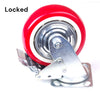 6 inch Industrial  Caster Wheels Swivel with Brake Locking Casters Castor Wheels Cart Furniture Workbench