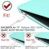 MacBook Air 13 Inch Case 2020 2019 2018, A1932, A2179, A2337 Shell Case Keyboard Cover tiffany blue