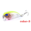 6x Popper Crank 5.1cm Fishing Lure Lures Surface Tackle Fresh Saltwater