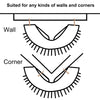 Cat Self Groomer Catnip  Dog Cat Toy Corner Groomer Wall Corner Scratcher Comb Grooming Massage Brush Black