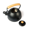 3 Liter Tea Whistling Kettle Stainless Steel Modern Whistling Tea Pot for Stovetop Black