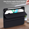 iPad 10th Case 10.9 Inch 2022 with Pencil Holder, Smart iPad Clear Case with Soft TPU Auto Wake Sleep Black