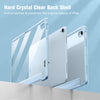 iPad 10th Case 10.9 Inch 2022 with Pencil Holder, Smart iPad Clear Case with Soft TPU Auto Wake Sleep Sky Blue