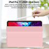 iPad Pro 11 Inch 2020 Soft Tpu Smart Premium Case Auto Sleep Wake Stand Cover Pencil holder Pink