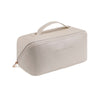 Large Travel Cosmetic Bag Portable Make up Makeup Bag Waterproof PU Leather Storage White