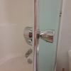 Shower Glass Door Knob Bathroom Round Back-to-Back Handle Pull 304 Brushed Nickel