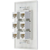 Ethernet Wall Plate 6 Port Cat6 Ethernet Cable Wall Plate Adapter