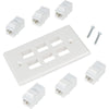 Ethernet Wall Plate 6 Port Cat6 Ethernet Cable Wall Plate Adapter