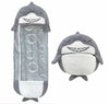 Kids Sleeping Bag Happy Children Toy Plush Grey Shark Large