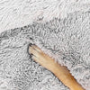 Pet Dog Bed Bedding Warm Plush Round Comfort Dog Nest Light Grey kennel XL 100cm