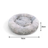 Pawfriends Dog Cat Pet Calming Bed Warm Soft Plush Round Nest Comfy Sleeping Washable Zip