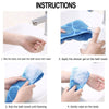 A+Living Silicone Back Scrub Strap with Towel and Brush for Shower Exfoliation Blue