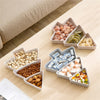 Cookingstuff Christmas Tree Dried Fruit Tray Snacks Candy Tray Melon Dried Fruit Plate Blue