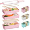 Cookingstuff 3 Layer Bento Box With Cover Lunch Eco Friendly Leakproof Food Container