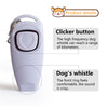 Pawfriends Combo Pet Dog Clicker Whistle Training Trainer Click Puppy Key Ring Equipment WH