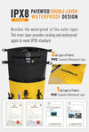 NOOYAH IPX8 Waterproof Bike Cycle Outdoor Sports Backpack Double-Layer Waterproof Bag  YELLOW