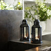 5 Pack of Black Metal Miners Lantern Summer Wedding Home Party Room Balconey Deck Decoration 21cm Tealight Candle