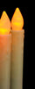 10 Pack Taper Stick White Battery Candle - Natural Flame Light Colour No Flicker - Gold Stand Base