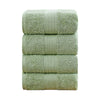 Linenland 4 Piece Cotton Bath Towels Set - Sage Green