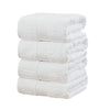 Linenland 4 Piece Cotton Bath Towels Set - White