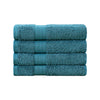 Linenland Bath Towel 4 Piece Cotton Hand Towels Set - Blue