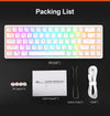 ROYAL KLUDGE RK68 Wireless Hot Swap White 65% Mechanical Keyboard, Red Switch