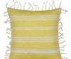 Pack of 4 Fresh Yellow & White Striped Cushion Cover with knotted edging