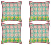 Pack of 4 Avia Fuchsia Cushion Covers Multicoloured Coloured