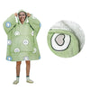 Blanket Hoodie with Sherpa Reverse Apple Hearts