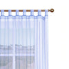 1 Piece Organza Tab Top Curtain 110 x 213 cm Blue