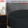 500TC Cotton Combo Set Charcoal Single 40cm Wall