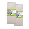 Set of 2 Microfibre Checkered Dish Drying Mats Ivory