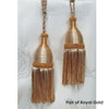 Pair of Curtain Tassel Rope Ties 52cm Royal Gold