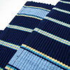 Set of 4 Ribbed Cotton Placemats 33 x 48 cm Navy Stripes