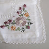 Victoriana White Applique Embroidered Table Topper 85 x 85 cm