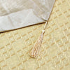 Faux Silk Jacquard Table Runner Gold 32 x 180 cm