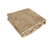 240GSM Corduroy Striped Throw Rug Latte