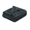 Soft Diamond Fleece Throw Rug/Blanket Charcoal