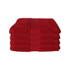 650gsm Casual Elegance Set of 4 Cotton Bath Towels Red 78x136cm