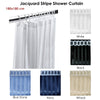 Jacquard Stripe Shower Curtain White