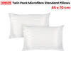 600GSM Twin Pack Microfibre Standard Pillows 45 x 70 cm