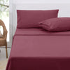 Polar Fleece Sheet Set King 36cm Wall with King Pillowcases Rosewood