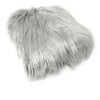 Faux Fur Long Hair Throw Rug Silver