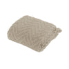 Ezra Taupe Knitted Throw Rug