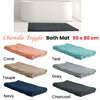 Chenille Toggle Bath Mat 50 x 80cm Charcoal