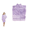 190GSM Ultra Soft Plush Fleece Bath Robe Lilac M