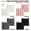 Set of 2 Colter Cotton Chair Pads Salmon