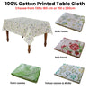 Cotton Yellow Leaves Birdie Oblong Table Cloth 150 x 230cm