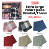 180GSM Extra Large Polar Fleece Throw Blanket 150 x 200cm Grey